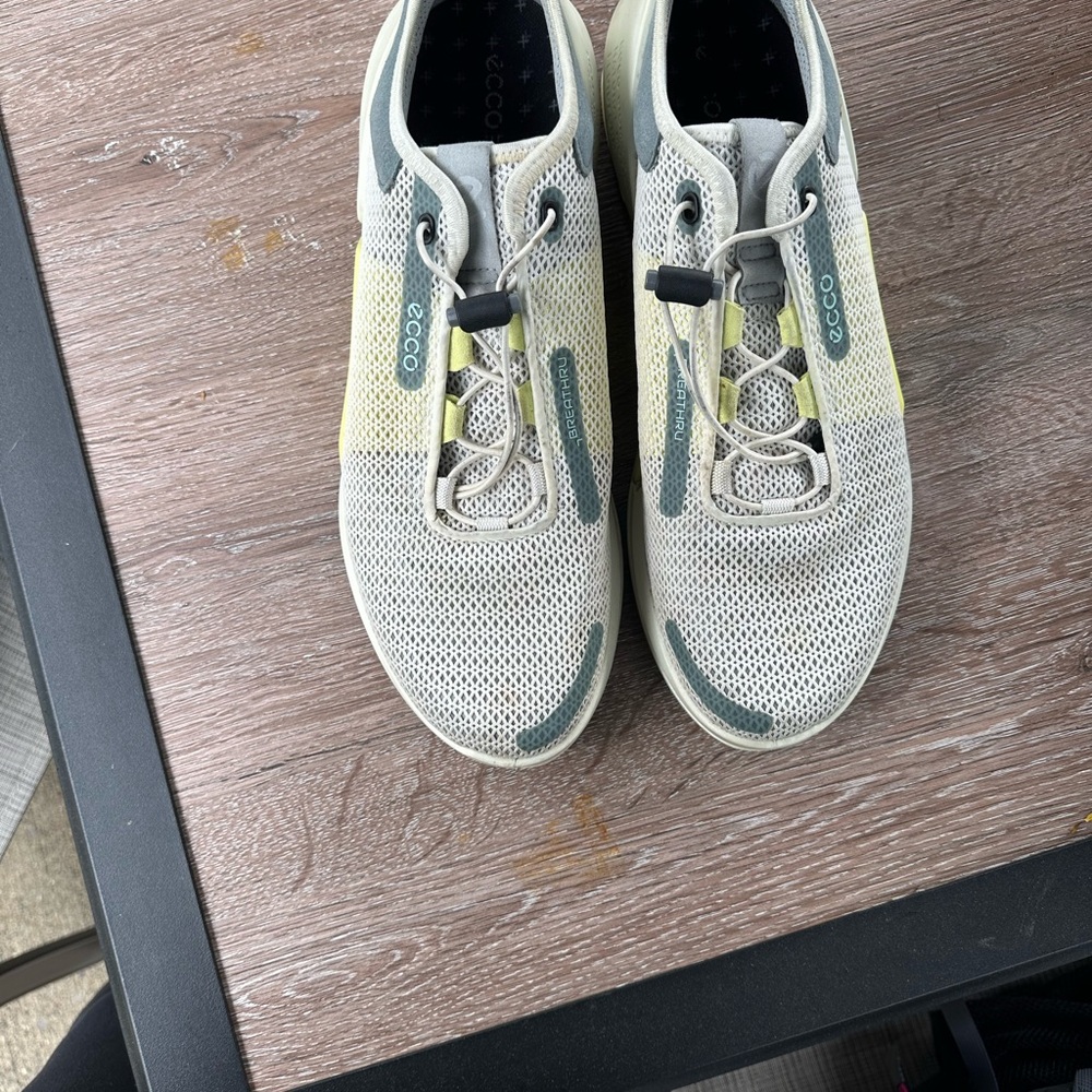 Ecco Gray and Green Athletic Shoes with BOA Lacing